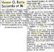 Homer O. Banta Obituary 