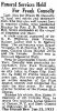 Frank Connelly Obituary