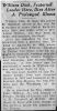 William Dick Obituary