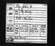 John Wesley Fly Civil War Pension Index Card