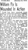 William Monroe Fly Wounded in WWII article