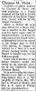 Clarence Melvin Voice Obituary